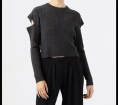 Edition ウール100% 長袖ニット グレーのサムネイル