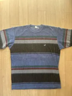 オールドHANG TEN ボーダー柄 パイル地 Tシャツ USA製