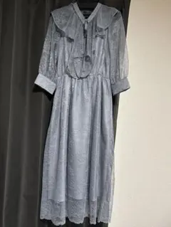 GUNNE SAX ヴィンテージ ワンピース 小花柄 グレイッシュパープル