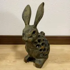 有名作家 北村西望 ブロンズ 和 兎 ウサギ 約1.5kg 有名作家 北村西望 ブロンズ 和 兎 ウサギ 約1.5kg - メルカリ