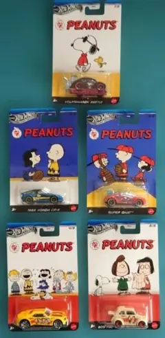 ホットウィール エンターテイメントテーマアソート Peanuts 5台セット