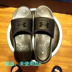 新品、未使用品!!Under Armour スポーツサンダル ブラック。のサムネイル