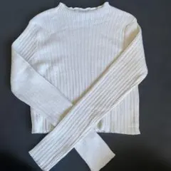 ZARA ホワイトリブニット Mサイズ