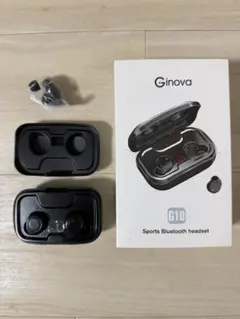 Ginova G10 ワイヤレスイヤホン　Bluetoothイヤホン　ケース破損