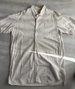 vintage French 半袖グランパシャツ マチ付き⭐︎フランス製