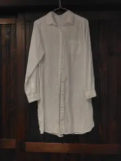 無印良品　リネンチュニック　白