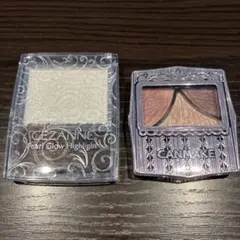 CEZANNEハイライト & CANMAKEシャドウベース