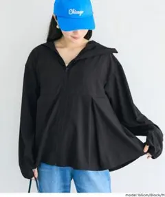 cocaコカ UVカット タックぺプラムパーカー M ブラックのサムネイル