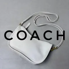 COACH LAMB MAPPAレザー がま口チェーンショルダー オールドコーチ