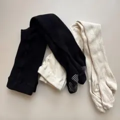 ベビータイツ 80-90cm ブラック ホワイト