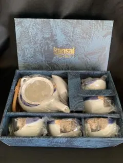 山本寛斎 金彩 土瓶茶器揃　急須 湯呑み5客セット