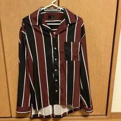 ZIP FIVE ストライプ 長袖シャツ L