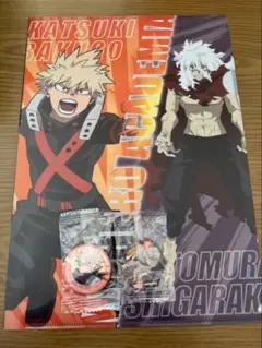 僕のヒーローアカデミア×くら寿司コラボ　クリアファイル バッジ　マグネットセット