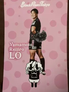 Black Rams Tokyo ちあちあポストカード 山本嶺二郎選手のサムネイル