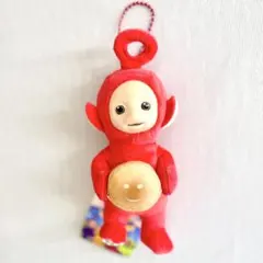 新品 テレタビーズ マスコットボールチェーン　タビートーストと一緒　ポー　（赤）