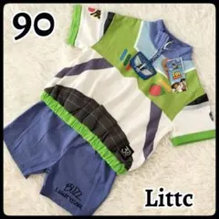 【新品】リトシー ディズニー トイストーリー バズ なりきり 半袖 短パン 90