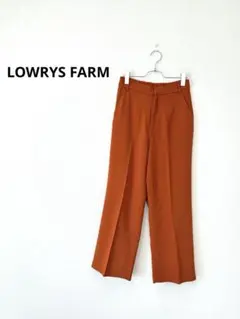 LOWRYS FARM ワイドパンツ センタープレス テラコッタ オレンジ M