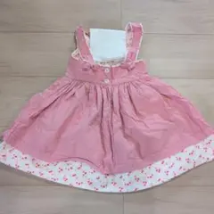 ベビー ワンピース ピンク チェック 花柄 80