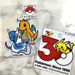 ミニリュウ&ハクリュー&カイリュー ポケモン ステッカーB-SIDE LABEL