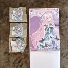 雪ミク 巡音ルカ ルカ 初音ミク クリアポスター ラバーストラップ