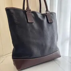 【美品】SOMES　ソメスサドル　トートバッグ　黒×茶　本革　A4収納可　メンズ