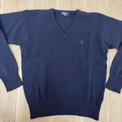 ⭐︎30%off 7980→5500円【ラルフローレン 】ネイビーVネックセーター
