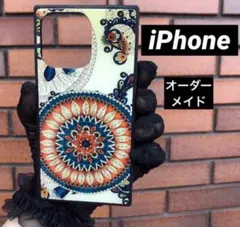 強化ガラスケース　iPhone16 15 14 pro max マンダラ