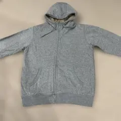 ひ*ー様 フリースライニング グレー フード付きパーカー