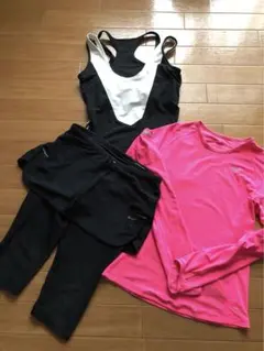 お値下げ！レディースヨガ　NIKEドライフィット上下、adidasトップス