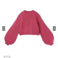 グレイル GRL ボリュームスリーブショート丈ニットトップス［mb1422］