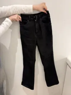 GU ブラック デニムフレアパンツ XSサイズ