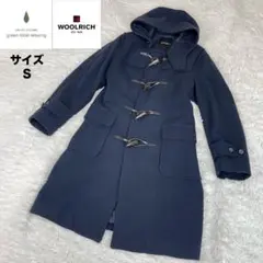 美品✨グリーンレーベルリラクシング✨ダッフルコート✨ウールリッチ✨ヘリンボーン紺