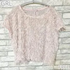 GRL フェザーフレンチスリーブトップス [gn187]