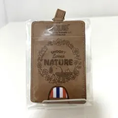 SNOOPY NATURE スヌーピー カードホルダー ブラウン 未使用