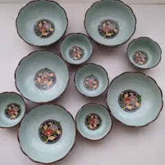 古伊万里小紋御碗揃蓋付き 丼 5客セット 特選陶器 - メルカリ