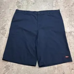 Dickies　ワークショーツ　ショートパンツ　W44　ネイビー　古着のサムネイル