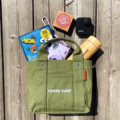 西海岸系⭐︎LUSSO SURF マルチポケットトートバッグ　カーキ