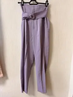 ライトパープル 高ウエストパンツ
