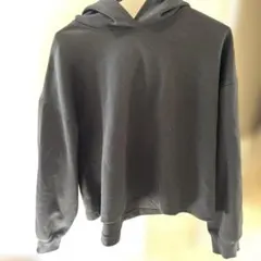 ブラックフード付きパーカー L