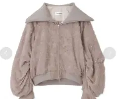 【新品未使用】LILY BROWN カットジャガード ブルゾン ピンクベージュ