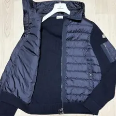 MONCLER ハイブリッド ダウンニット ネイビー - メルカリ