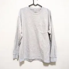 大人気✨ GU ヘビーウェイトクルーネックT 長袖 グレー Lサイズ Tシャツ