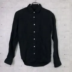 120% Lino ファブリック セオリー ブルガリア製 古着 麻 長袖シャツのサムネイル
