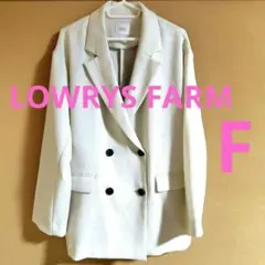 LOWRYS FARM ホップサックダブルジャケット アイボリー