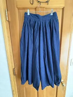 【dgy 新品】綿麻デニムワイドバルーンパンツ　L