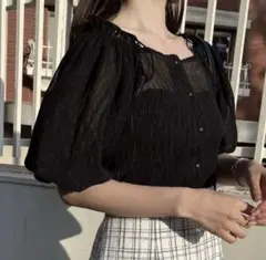 【新品タグ付】NICECLAUPナイスクラップ前後2WAY シアーオフショル　黒