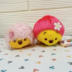 ディズニーツムツム プーさん さくら　いちご　ぬいぐるみ