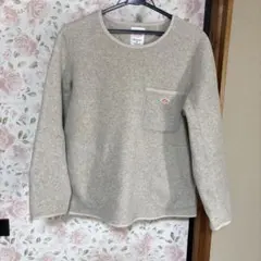 美品　DANTON フリースプルオーバー　ベージュ38