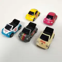コカ・コーラ　フォルクスワーゲン ニュービートル プルバックカー　5台セット