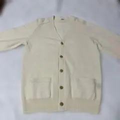 美品ユニクロ　ラムウールVネックカーディガン ウール100%